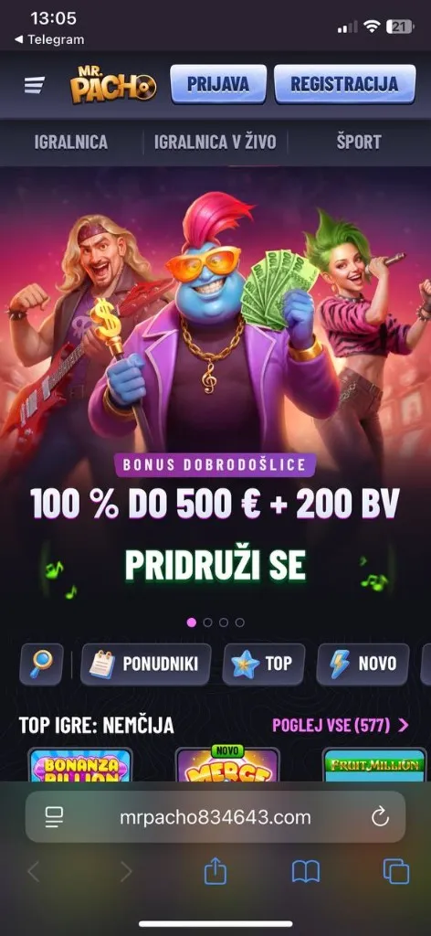 MrPacho mobilni zaslon 3
