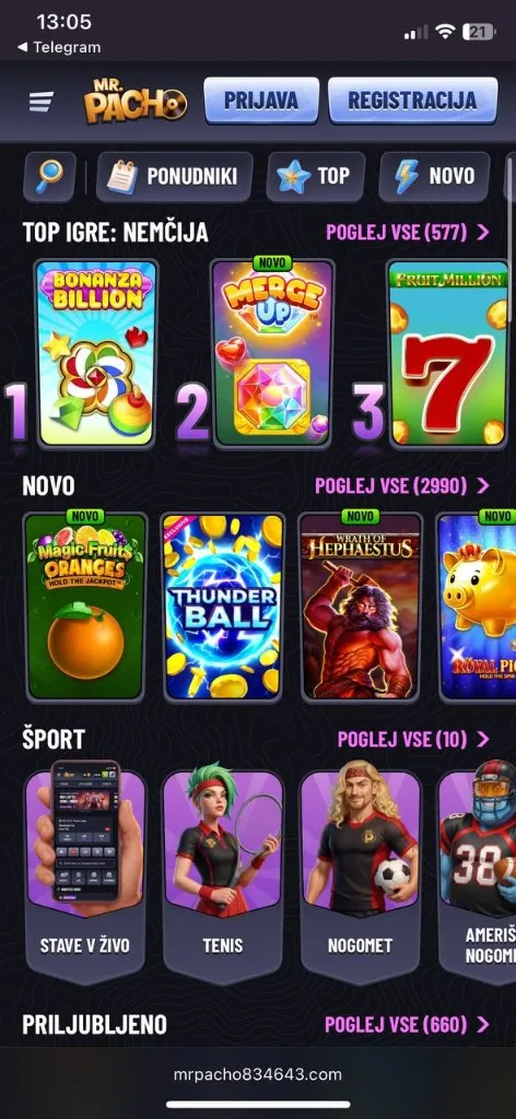 MrPacho mobilni zaslon 4